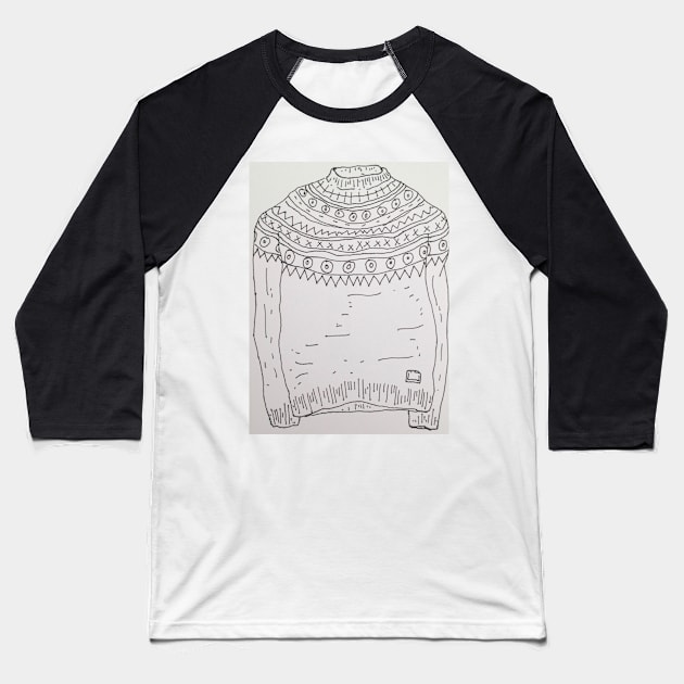 Fashion Illustration: sweater Baseball T-Shirt by Jonesyinc